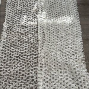 White see through curtains